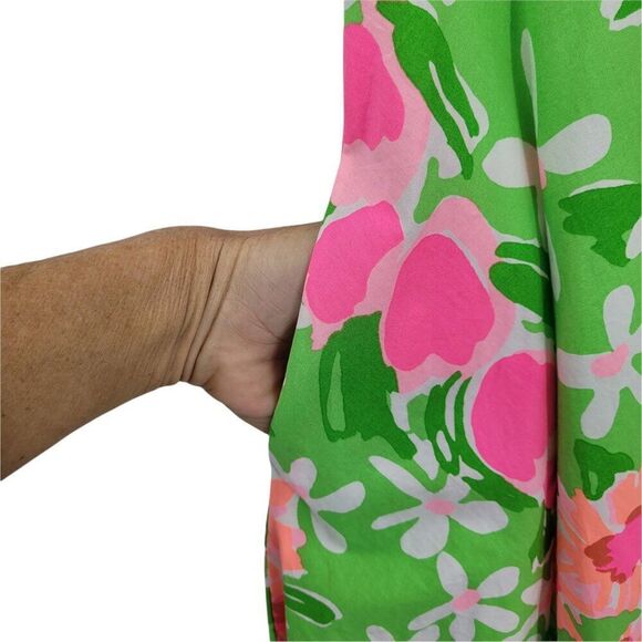 Lilly Pulitzer 80's Everything Nice Freja' Floral Fit & Flare Dress Pockets Sz 2 - Picture 4 of 12